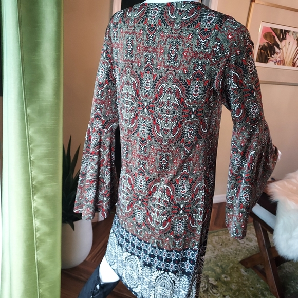 Tamera Bolero Slipover Dress with Bell Sleeves. - Picture 7 of 16